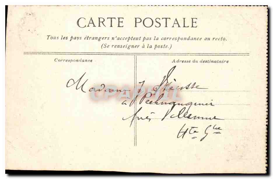 CPA Versailles Palais du Petit TRianon Chambre de marie Antoinette — Verso