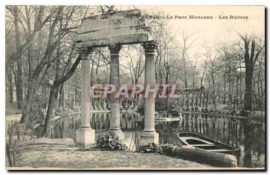 CPA Paris Le parc Monceau Les ruines