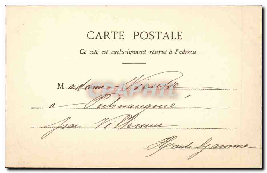 CPA Paris Le parc Monceau Les ruines — Rückseite