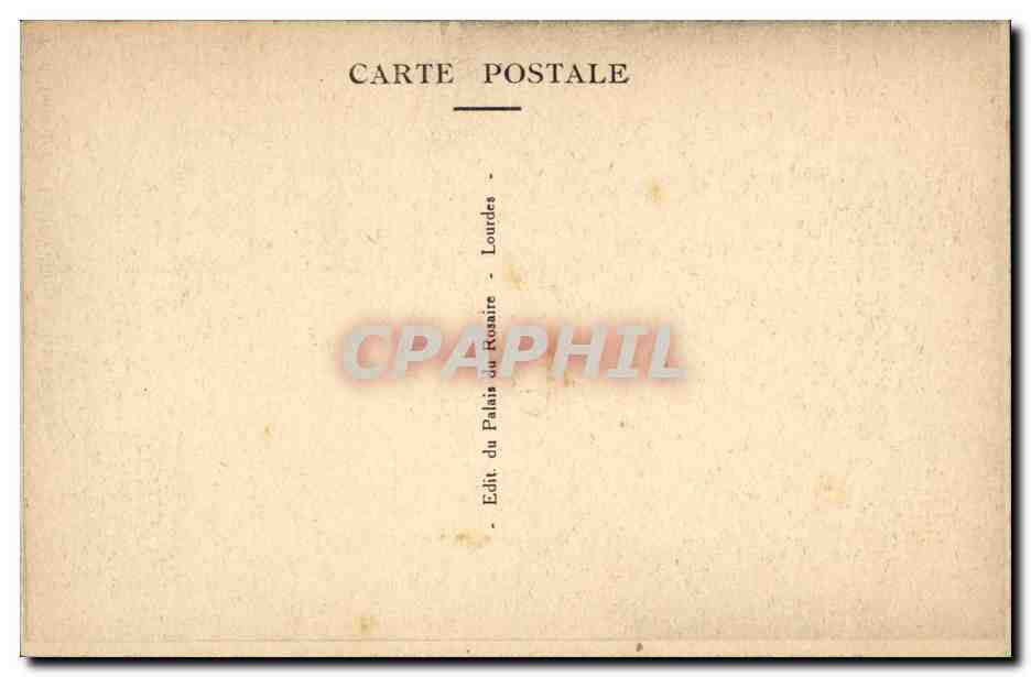 CPA Lourdes la basilique et les piscines — Verso