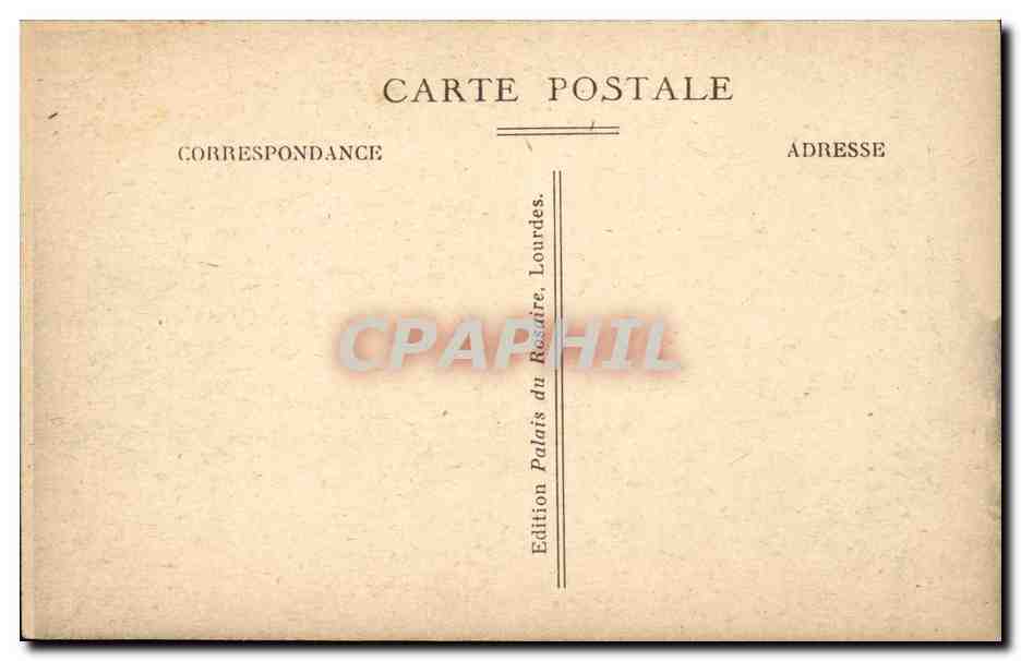 CPA Lourdes L'asile — Verso