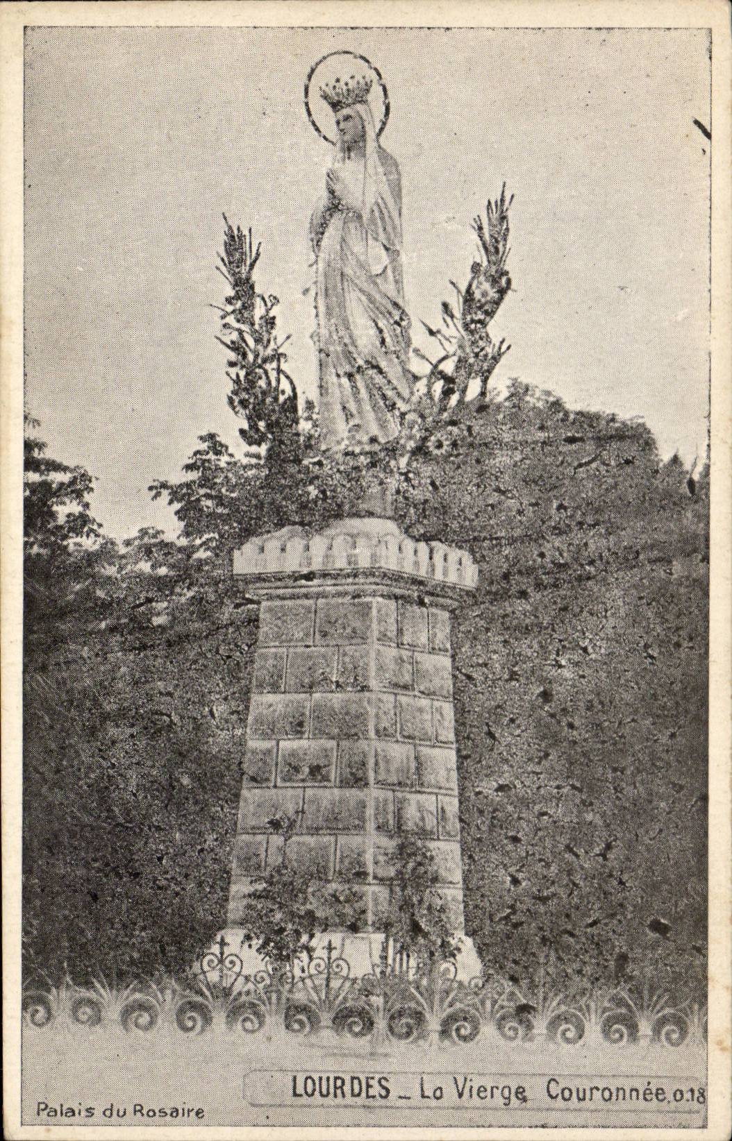 CPA Lourdes La vierge couronnee