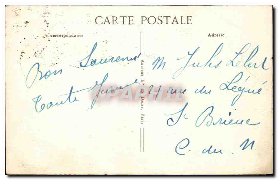 Paris CPA Rue de Gay Lussac ( chimiste ) et rue Soufflot Pantheon — Rückseite