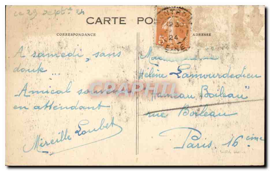 Paris CPA Eglise Saint Julien le Pauvre — Rückseite