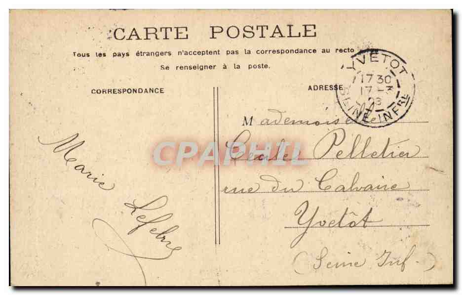 Paris CPA Opera — Verso