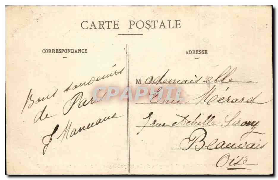 Paris CPA Le TRiomphe de la Republique Place de la Nation — Rückseite