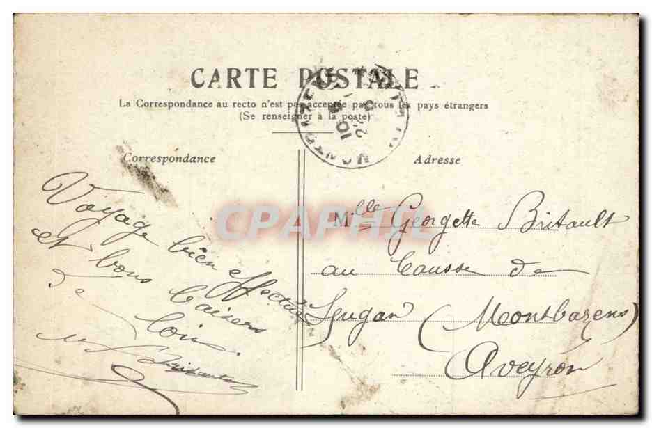 Paris CPA Notre DAme — Rückseite