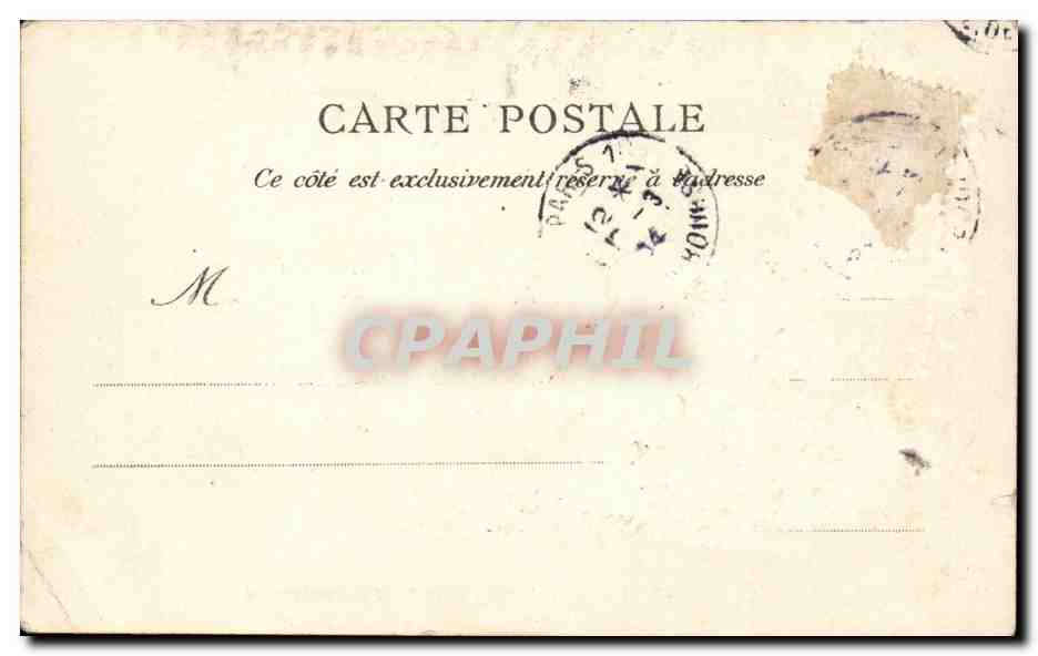 París Tarjeta postal moderna Calle del Puente Nuevo y Samaritaine — Reverso