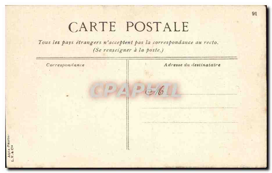 Paris CPA Porte Saint Denis — Verso