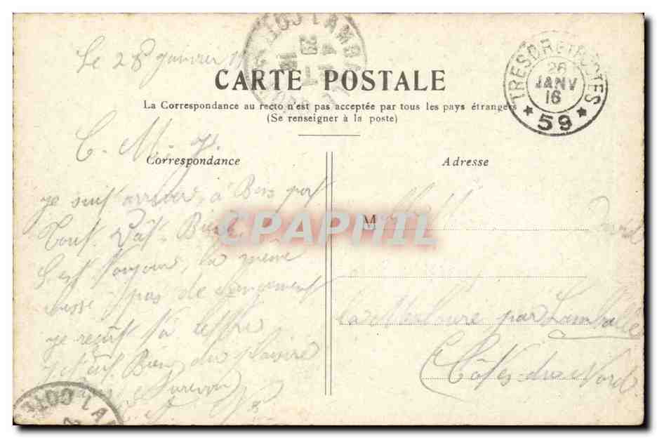 Paris CPA L'opera — Rückseite
