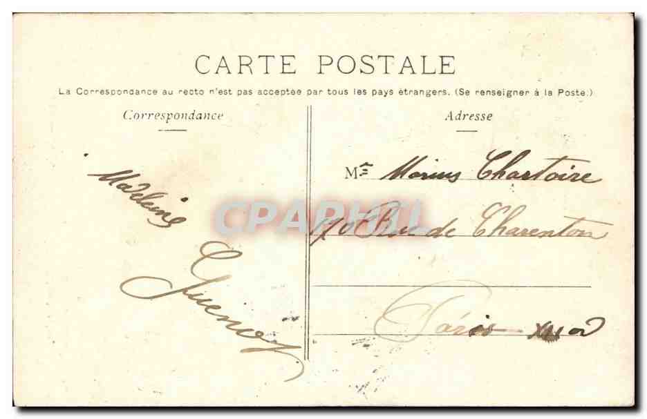 Paris CPA Eglise Saint Antoine Avenue Ledru Rollin — Rückseite