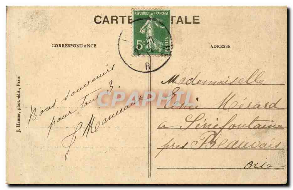 Paris CPA palais du Luxembourg — Rückseite