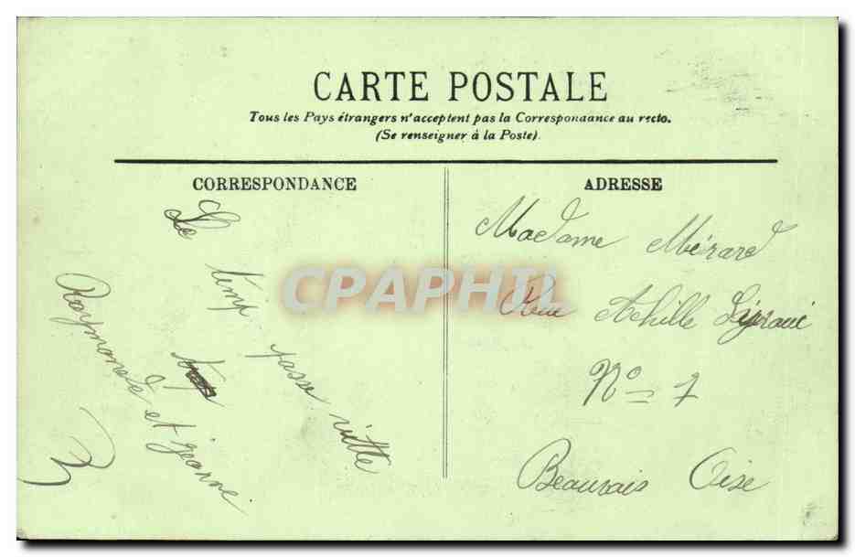 Paris CPA La Bourse — Rückseite