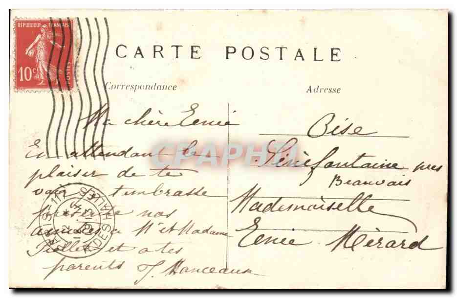 Paris CPA La fontaine Medicis — Rückseite