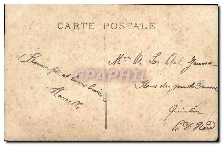 CPA Fantaisie Enfant Bonne fete — Verso