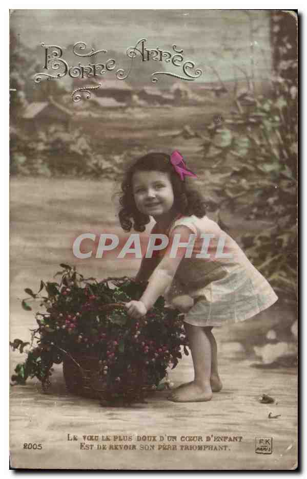 CPA Fantaisie Enfant Bonne annee