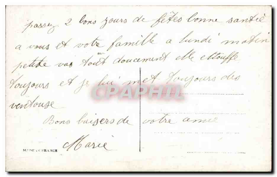CPA Fantaisie Enfant Joyeux Noel Christmas Femme Ange Angel — Rückseite