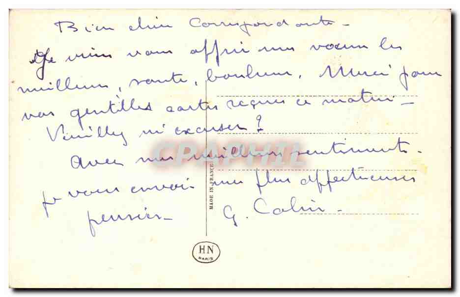 CPA Fantaisie Fleurs Bonne annee — Verso