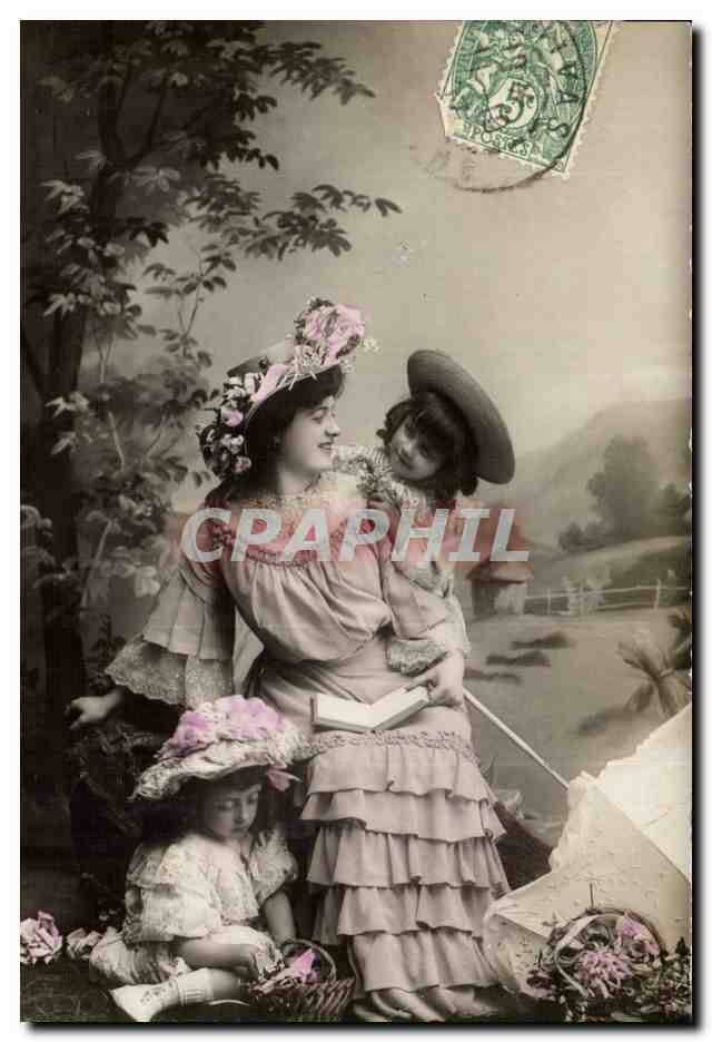 CPA Fantaisie Femme et enfants
