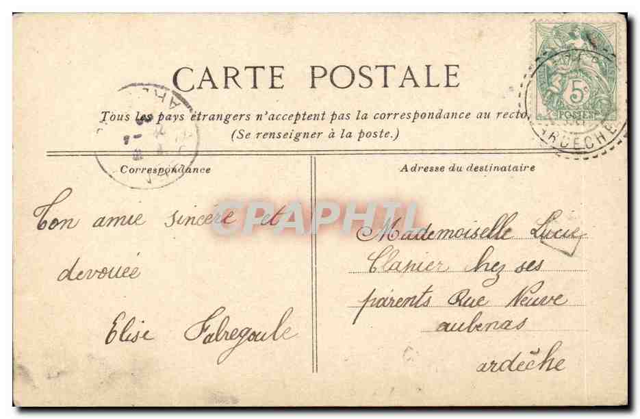 CPA Fantaisie Enfants — Verso