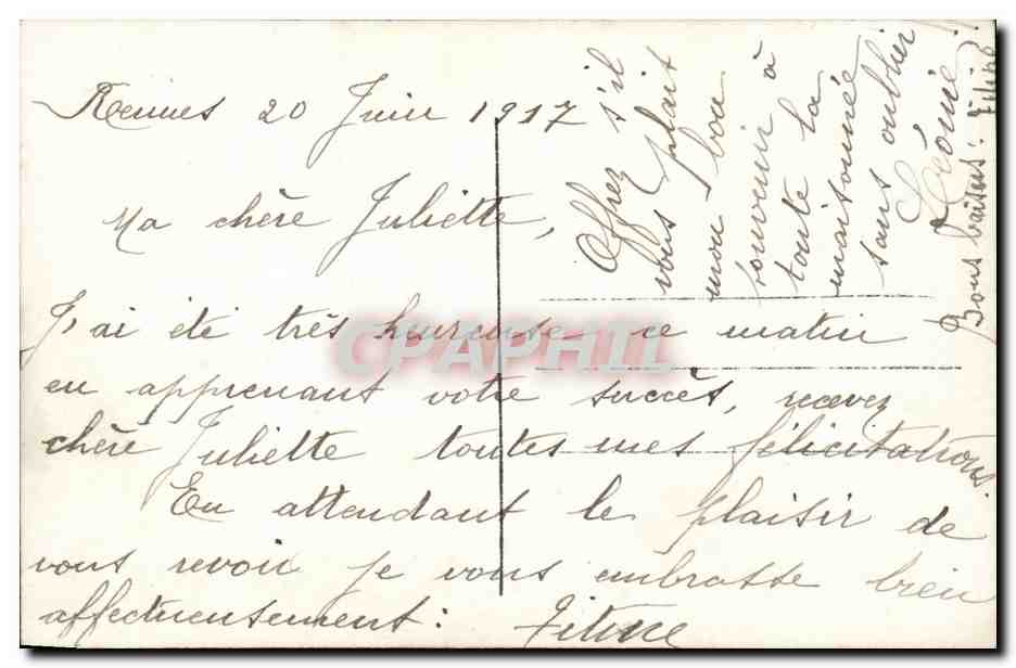 CPA Fantaisie Femme — Verso