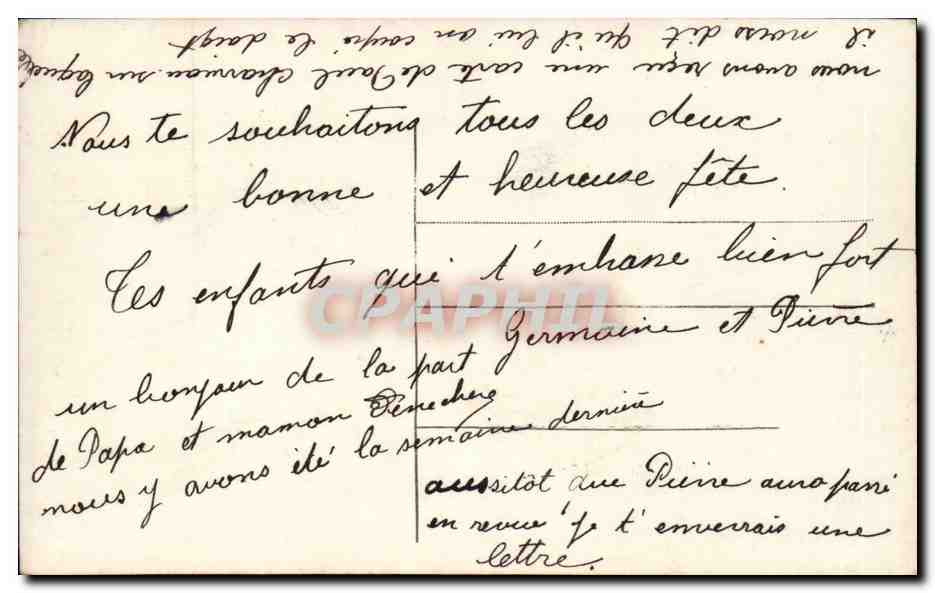 CPA Fantaisie Femme Bonne fete — Verso