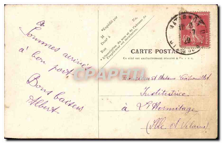 CPA Fantaisie enfant Toilette de bebe — Rückseite