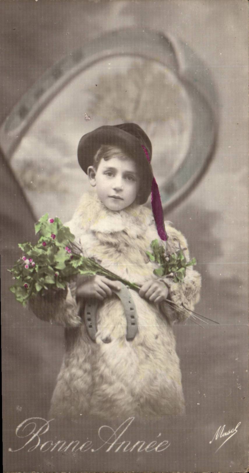 CPA Fantaisie Enfant Bonne annee