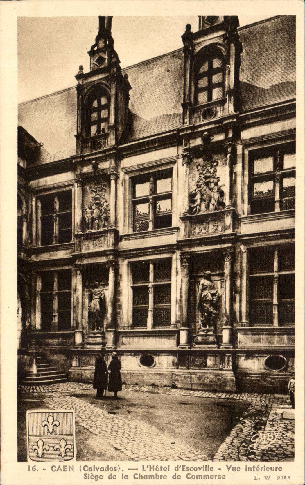 CPA Caen Hotel d'Escoville Vue interieure Siege de la chambre de commerce