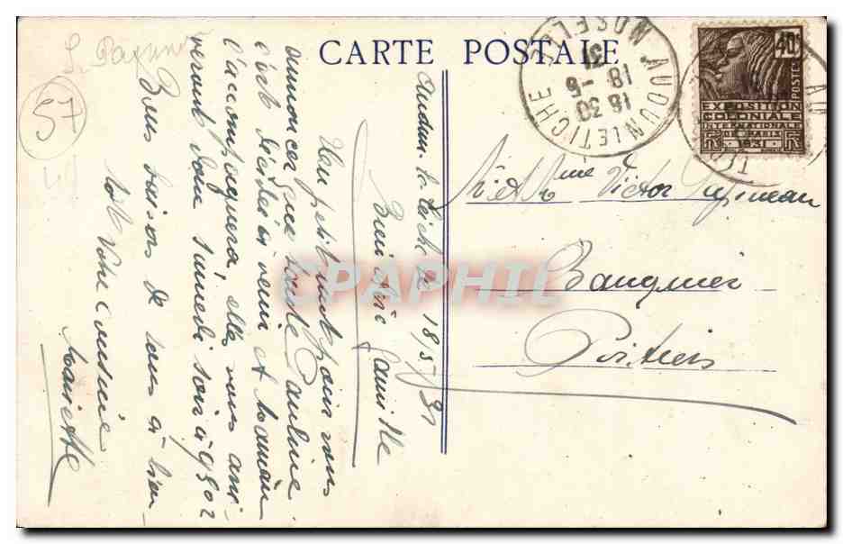 CPA Congres eucharistique Aumetz 24 25 mai 1931  — Back