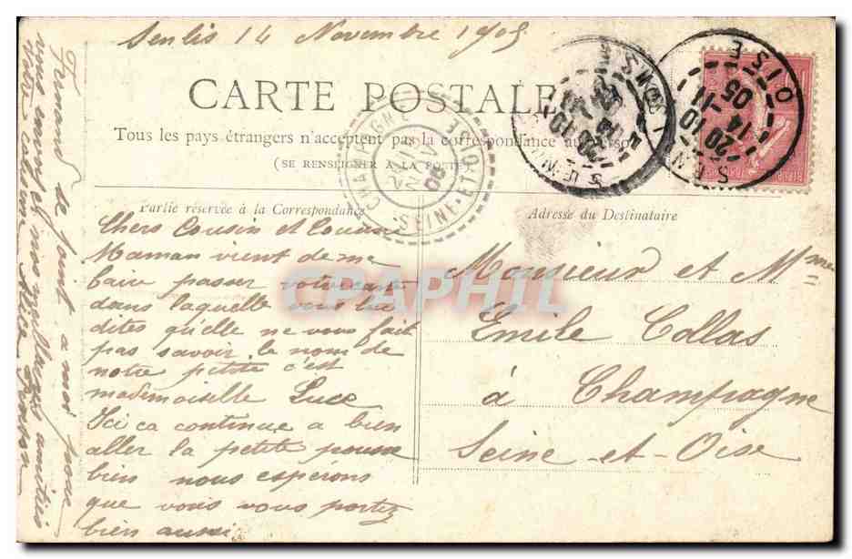 Paris CPA Horloge du palais de justice — Rückseite