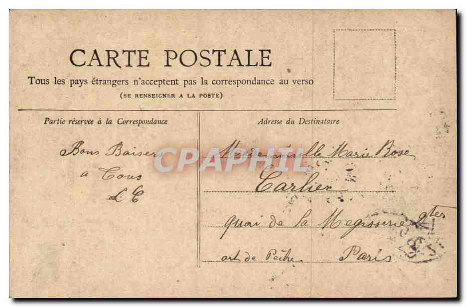 Paris CPA Le grand palais — Verso