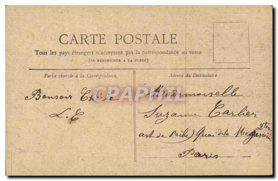 Paris CPA Le petit palais — Verso