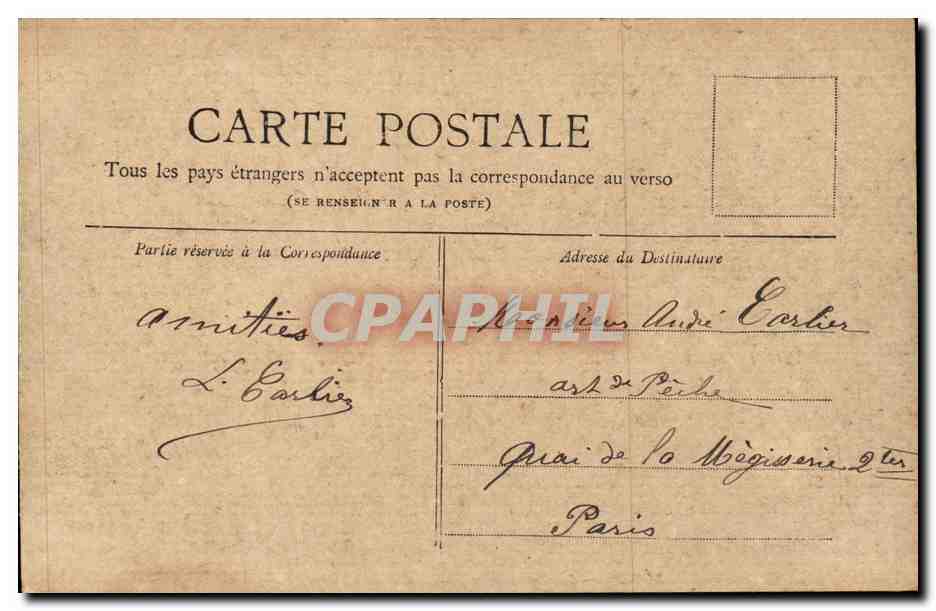 Paris CPA Le square et le musee de Cluny — Rückseite