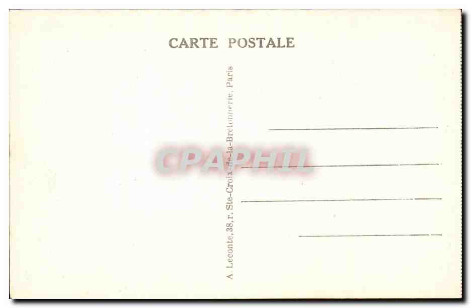Paris CPA Le pantheon — Verso