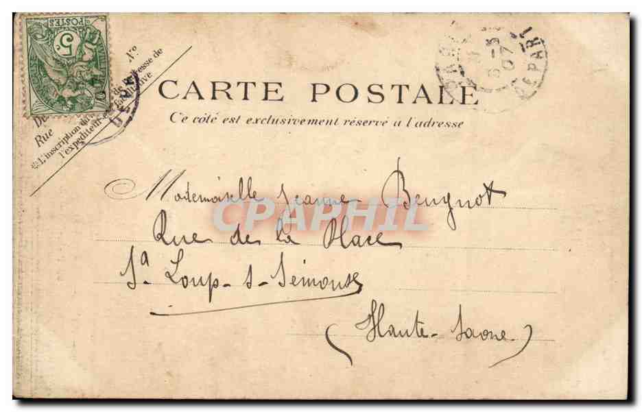 Paris CPA L'administration de la Cie des chemins de fer du PLM — Rückseite