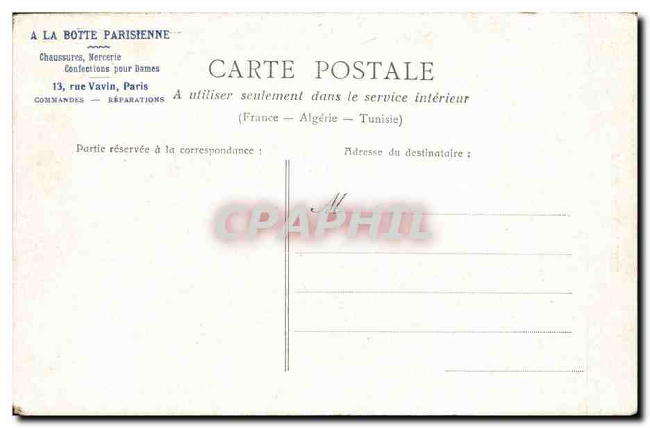 Paris CPA L'Etoile — Verso
