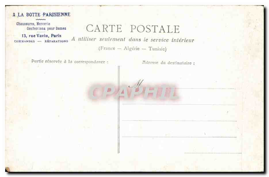 Paris CPA L'Etoile — Verso