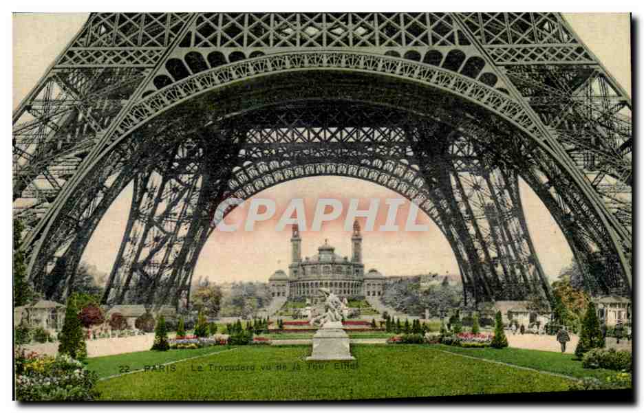 Paris CPA le Trocadero vu de la Tour Eiffel