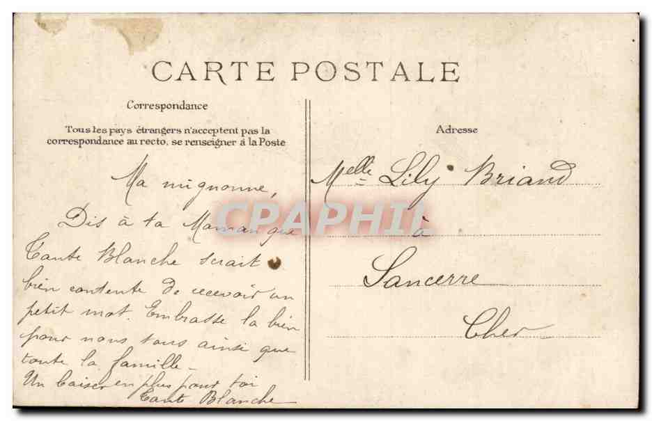 Paris CPA Porte bonheur — Rückseite