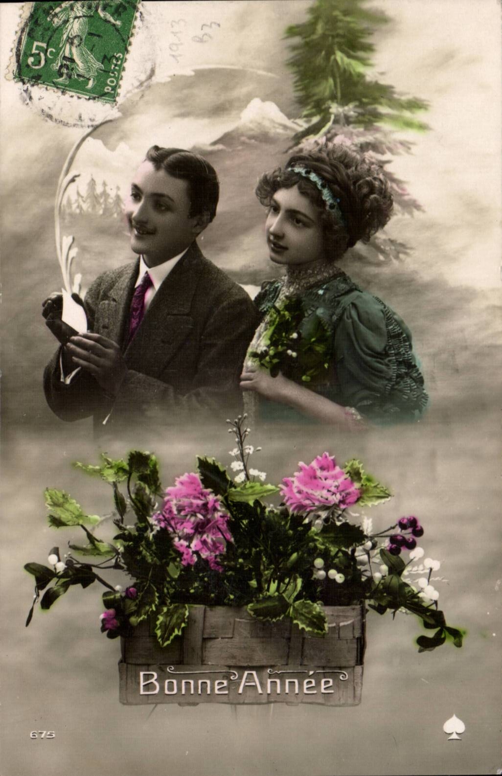 Couple — Nouvel An — Éditeur anonyme, n° 675