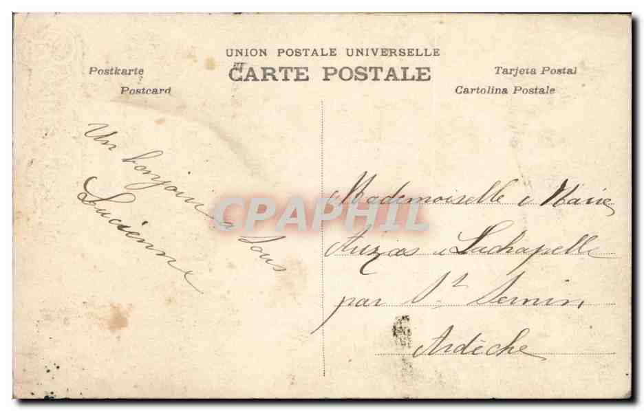 CPA Fantaisie Femme Bonne fete — Verso