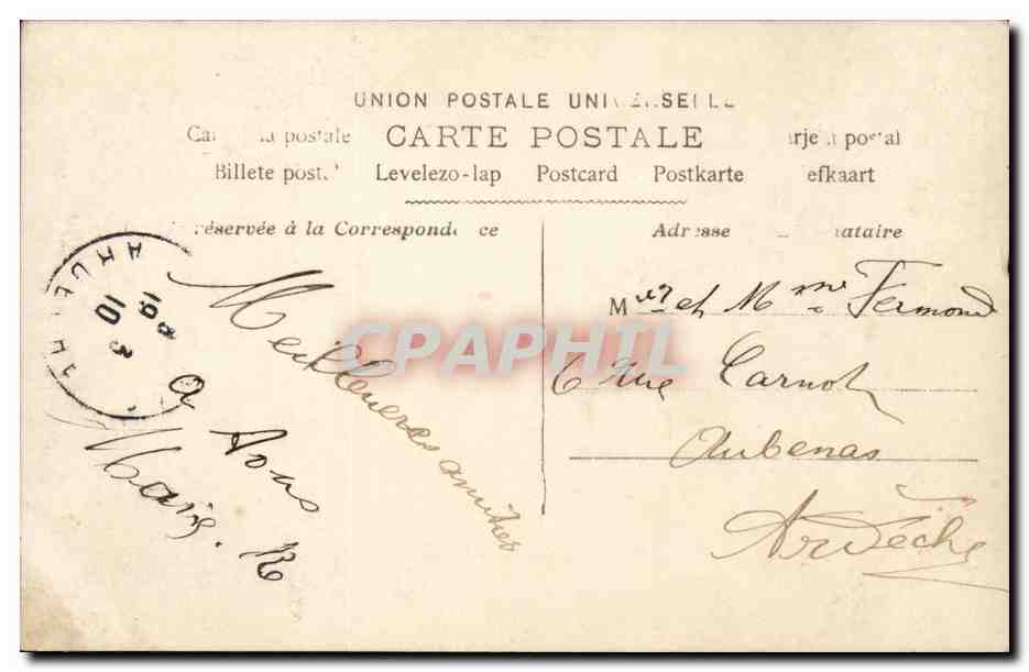 CPA Fantaisie Femme Offerte de tout coeur — Verso