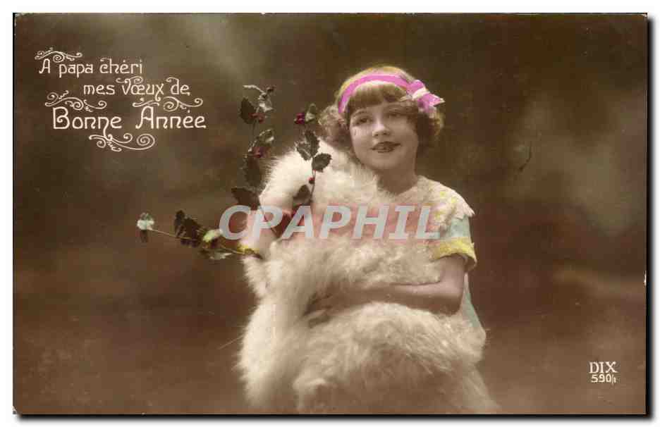 CPA Fantaisie Enfant Bonne annee
