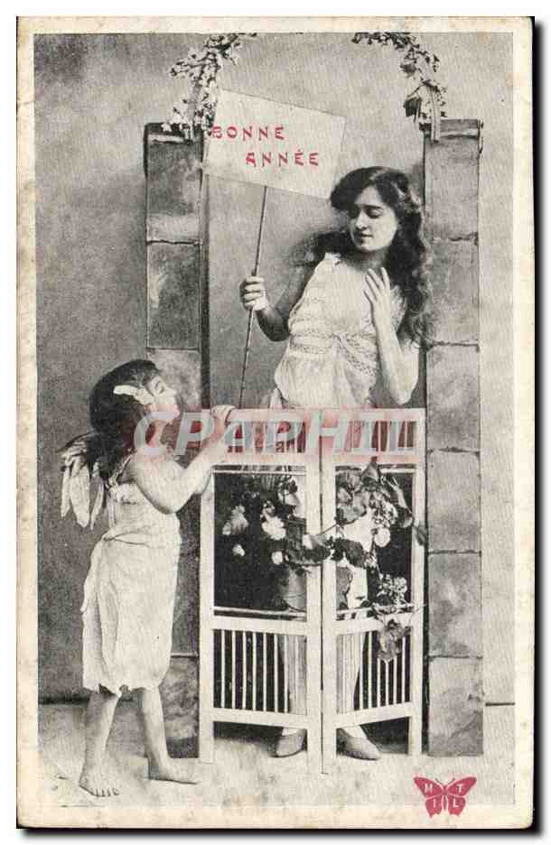 CPA Fantaisie Femme Bonne annee