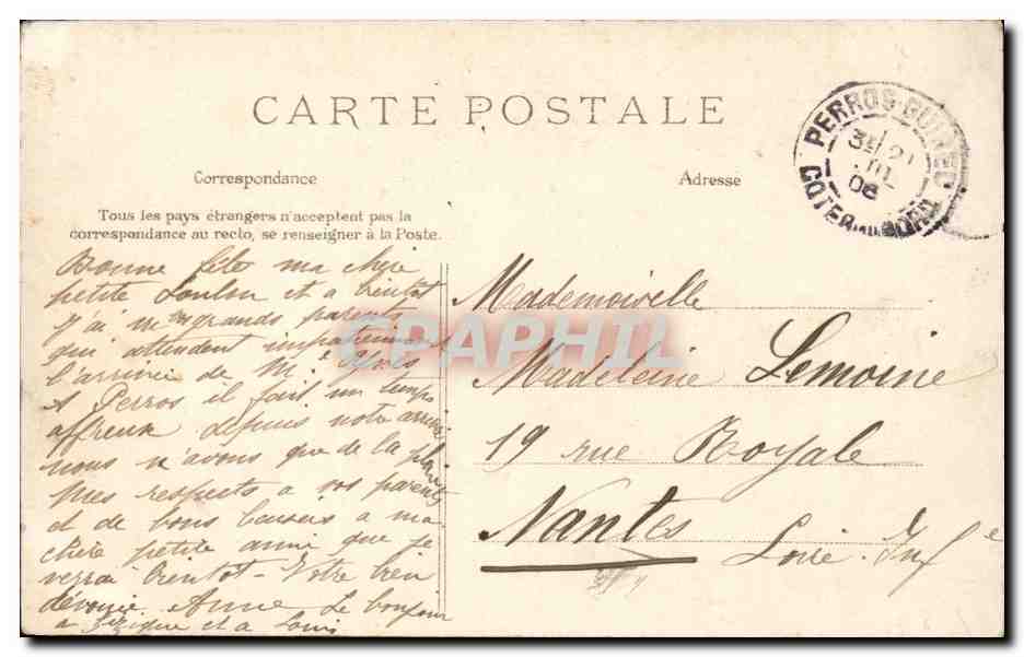 CPA Fantaisie Enfants Souhaits sinceres — Rückseite