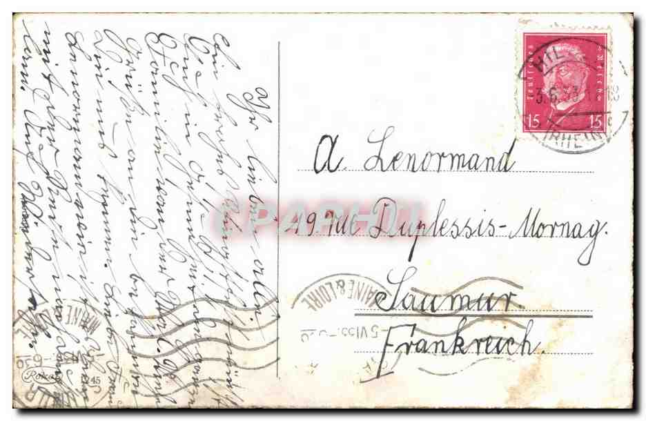 CPA Fantaisie Fleurs — Verso