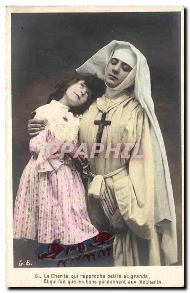 CPA Fantaisie Enfant et religieuse 
