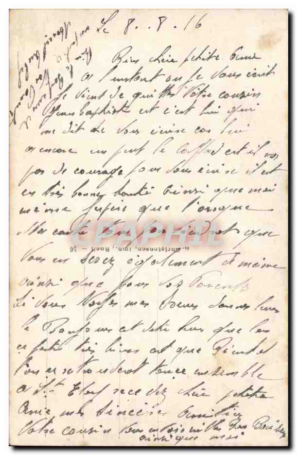 CPA Fantaisie Fleurs — Verso