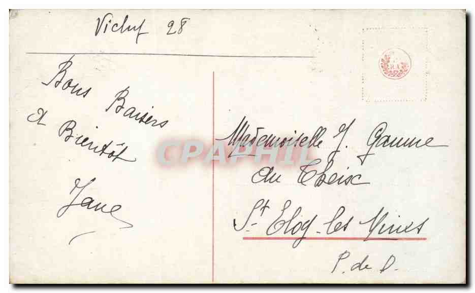 CPA Fantaisie Femme Tendresse — Verso